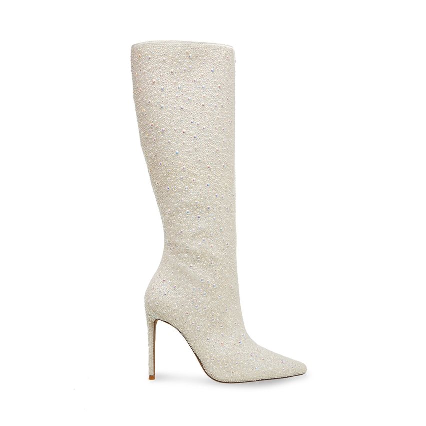 Botas Altas Steve Madden Valinda Mujer Blancas | ES GA823E